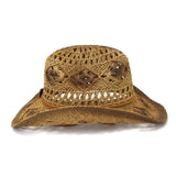 Straw Cowboy Hats Men and Women Outdoor Seaside Sun Protection Sun Hat Beach