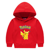 Children Pokemon Pikachu Hoodie Pikachu Children Hooded Sweater Winter