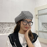 Check Beret Hat Beret Women's Spring and Summer Plaid