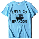 Let's Go Brandon T Shirt Letter Print Short-Sleeve T-shirt for Women