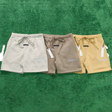 Fog Fear Of God Essentials Shorts Multiline Reflective Letter Shorts Drawstring Fleece-Lined Track Pants
