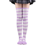Winter Chunky Cable Thick Knit Thigh High Socks Long Stockings Boot Christmas Stockings Striped Hold-Ups Female Stockings