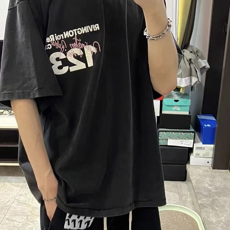 Rrr123 T Shirt Distressed Vintage Loose Hip Hop T-shirt