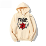 Stranger Things Hoodie Stranger Things Anime Print Hoodie Top Brushed Hoody