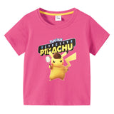 Children Pokemon Pikachu T Shirt Summer Clothing Short Sleeve T-shirt Leisure Sports