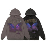 Mens Fall Outfits Hoodie Sweater Worn Looking Washed-out Hooded Jacket Loose Men