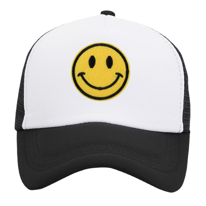 Smiley Face Cap Sponge Smiley Face Simple Casquette