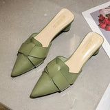 Nude Strappy Block Heels