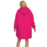 Hoodies Blankets Winter Fleece-Lined Thickened Lazy Blanket Solid Color Large Pocket Home
