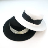 Italian Fedora Hats Black Woolen Hat Men's and Women's Autumn and Winter Top Hat