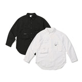 White Varsity Jacket Autumn Mechanical Style Multi-Pocket Long Sleeve Shirt Men's Leisure Shirt Men's Shirt Overalls