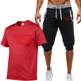Stranger Things T Shirt Summer Fashion Printed Stranger Things Cotton Short Sleeve T-shirt Cropped Pants Suit