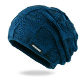 Mens Winter Hats Autumn and Winter Knitted Hat Woolen Cap Ear Protection Warm Hat