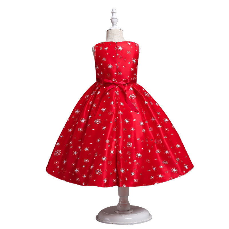 Toddler Girls Sequin Gown Dress Christmas Costume Girls Santa Claus Children 'S Dress Costumes
