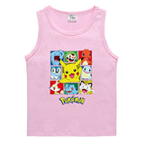 Children Pokemon Pikachu T Shirt Summer Casual Solid Color