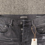 Purple Brand Jeans Knee Hole Resin Black Denim