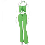 Maddy Euphoria Outfits Women's Lace-up Two-Piece Set