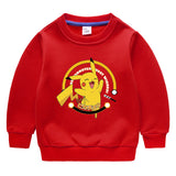 Children Pokemon Pikachu Hoodie Brushed Hoody Cotton
