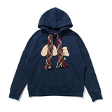 Palm Angels Hoodie Embroidery Velvet Hoodie Sweater for Men and Women