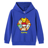 Children Pokemon Pikachu Hoodie Spring and Autumn Cotton Hooded Sweater