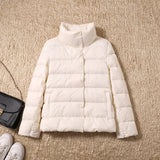 Women Winter Coats Puffer Jacket Down Coat Short Down Feather Liner Women Coat Warm Stand Collar Jacket