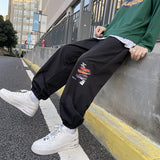 Men Pants Men's Loose Tappered Sports Hong Kong Style Casual