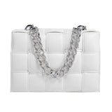 Sling Bags Woven Small Square Bag Summer Portable Women's Bag Chain Shoulder Bag
