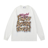 Mens Fall Outfits Long Sleeve T-shirt Autumn and Winter Loose Love Cartoon Inner Wear Blouse