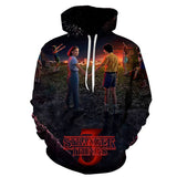 Stranger Things Hellfire Club Coat 3D Digital Printing Anime Hooded Sweater Men's