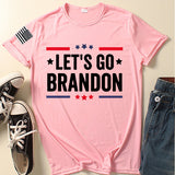 Let'S Go Brandon T Shirt Lettered Casual Short Sleeve T-Shirt
