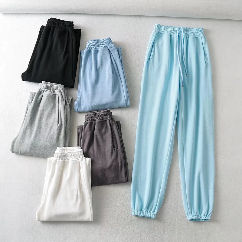 Women Fall Fall Fall Fall Six Colors Drawstring Jogger Pants High Waist Workout Pants Sweatpants