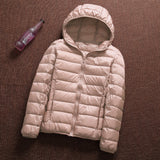 Women Winter Coats Puffer Jacket Down Coat Fall/Winter Lightweight Down Jacket Female Short Hood Winter Clothing Coat