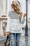 Women Winter Coats Autumn and Winter New Women 'S Clothing Leopard Splicing Pullover Fleece Sweatshirt Baggy Coat