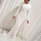 Bohemian Coachella Outfits Sexy Bronzing Long Sleeve Ball Gown
