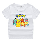 Children Pokemon Pikachu T Shirt Cotton T-shirt Casual Sports Cute