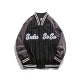 Baby Blue Varsity Jacket Autumn Leisure Baseball Clothing Baggy Coat Male