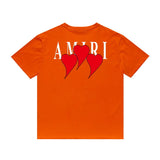 Amiri T Shirt Red Heart Printing Casual round Neck Short Sleeves T-shirt