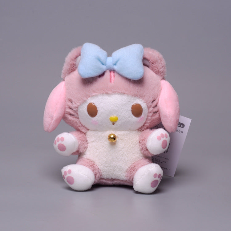 My Melody Plush Japanese Cute Cartoon Transformation Cat Melody Cinnamoroll Babycinnamoroll Plush Toy Doll Pendant Bag Hanging Ornaments Kulomi