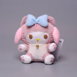 My Melody Plush Japanese Cute Cartoon Transformation Cat Melody Cinnamoroll Babycinnamoroll Plush Toy Doll Pendant Bag Hanging Ornaments Kulomi