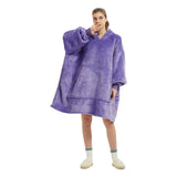 Hoodies Blankets Autumn and Winter Fleece-Lined Loose Hooded Coat Home