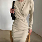 Winter Formal Dresses Fashion Pleated Dress