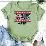 Let's Go Brandon T Shirts Brandon Printed Short-Sleeved T-shirt Women's Bottoming Shirt