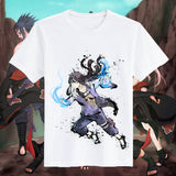 Itachi Uchiha Costume Naruto T-Shirt Naruto Sasuke Uchiha Skunk Kakashi Short Sleeve