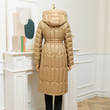 Women Winter Coats Puffer Jacket Down Coat Down Jacket Female Drawstring Waist Tight Lightweight Adhesive Both Sides Wear Jacket