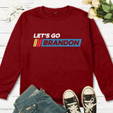 Let'S Go Brandon T Shirt Letter Casual Loose Round Neck Sweater