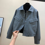 Women PU Leather Jacket Biker Motorcycle Coat Biker's Leather Jacket Women's PU Leather Jacket Top
