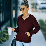 Women Fall Outfits Sweater Women's Autumn and Winter Long Sleeve Pure Color Slimming Top
