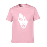 Marilyn Manson T Shirt Sketch Head Print Short Sleeve Men and Women Loose