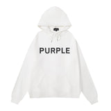 Purple Brand Hoodie Letter Print Loose Casual Hoodie Sweater