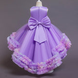 Toddler Girls Sequin Gown Dress Children's Dress Princess Dress Banquet Birthday Performance Wear Mesh Dress